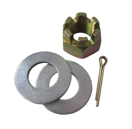 Brand new Sportsman Axle Nut Washer Kit with castle nut, two washers and cotter pin used on most Polaris Sportsman 4x4 rear axle