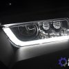 Headlights with LED HALO STRIP Polaris RZR LED Blackout