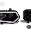 RZR 800 900 BLACK LED w/ HALO Headlights & Adapters Polaris Scrambler 850 1000