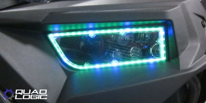 Polaris RZR General RGB Full Color Function LED Ring HeadLights Blue Green