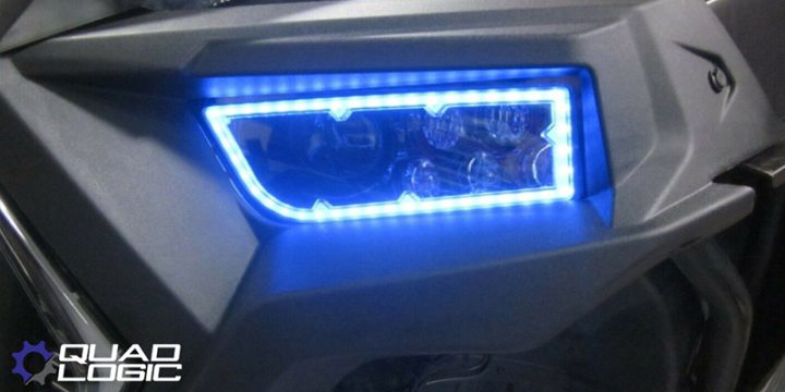 Polaris RZR General RGB Full Color Function LED Ring HeadLights Blue