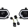 100-4522 Polaris Scrambler 850 1000 RZR 800 900 BLACK LED w/ HALO Headlights & Adapters